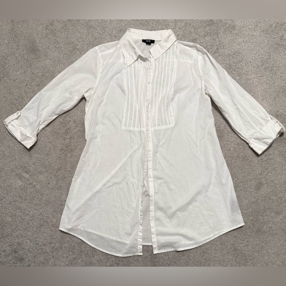 AGB Off-White Collared Blouse - Picture 1 of 6